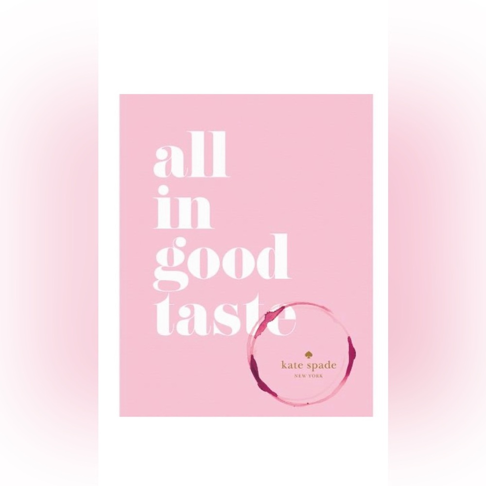 Kate Spade New York Book All In Good Taste Hard Cover